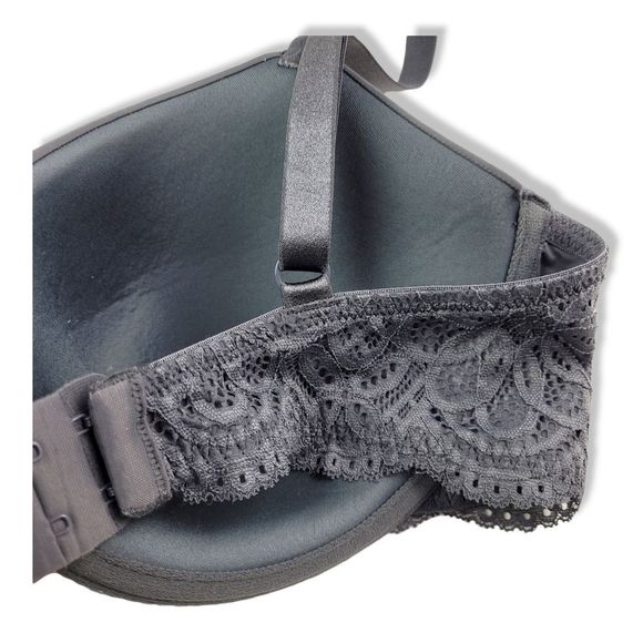 La Vie En Rose Lightly Lined Demi Bra Charcoal 38DD - Picture 9 of 12